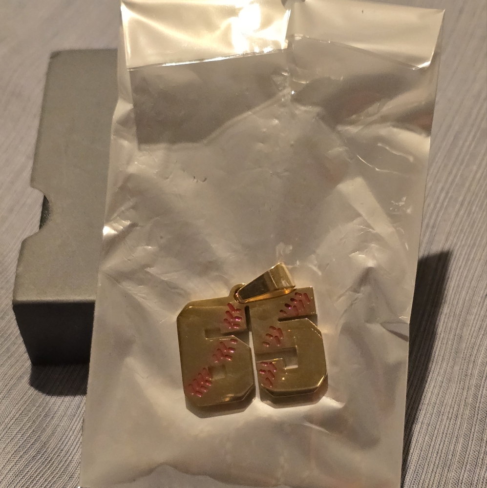 Baseball number necklace